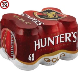 HUNTERS GOLD CANS 440ml (24)